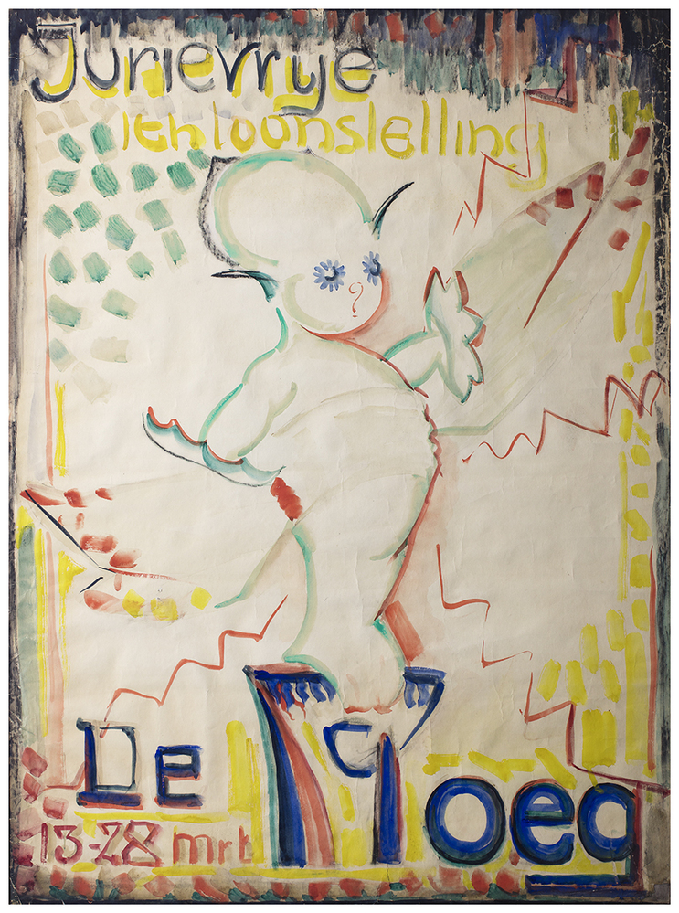 Affiche juryvrije tentoonstelling De Ploeg 13-28 maart